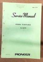 Pioneer PL-50 Turntable / Record Player  Service Manual *Original* #1