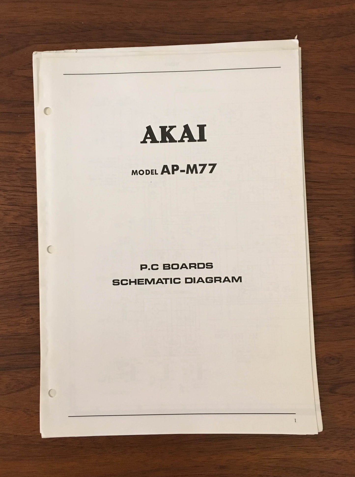 Akai AP-M77 TURNTABLE RECORD PLAYER Service Manual *Original*