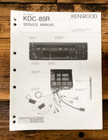 Kenwood KDC-85R Car Radio  Service Manual *Original*