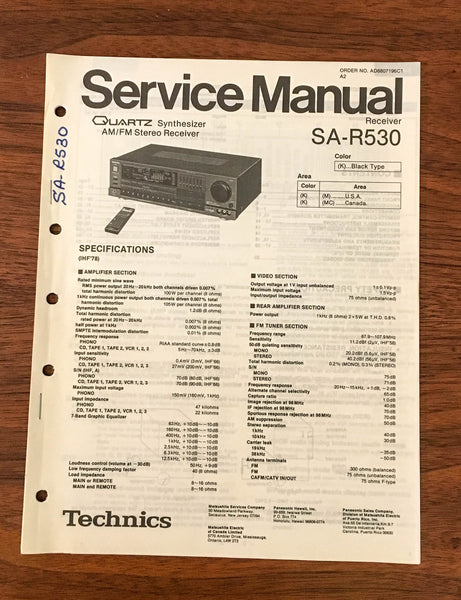 Technics / Panasonic SA-R530 Stereo System Service Manual *Original*