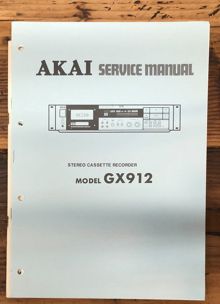 Akai GX-912 GX912 Recorder  Service Manual *Original*