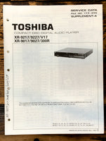Toshiba XR-9217 -9227 -V17 -9017 -9027 -300R CD Player Service Manual *Original*