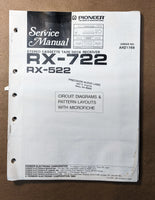 Pioneer RX-722 RX-522 Receiver Service Manual *Original*