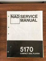 NAD Model 5170 CD Player Service Manual *Original*