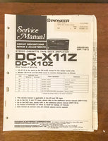 Pioneer DC-X11Z X10Z Cassette Deck  Service Manual *Original*