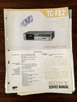 Sony TC-FX2 Cassette Service Manual *Original*