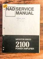 NAD Model 2100 Amplifier  Service Manual *Original*