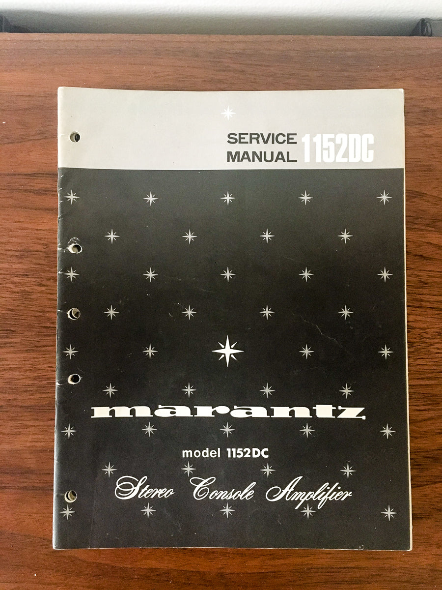 Marantz Model 1152DC 1152 DC Amplifier Service Manual *Original*