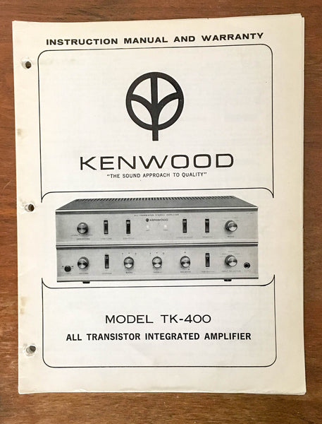 Kenwood TK-400 Receiver  Service Manual *Original*