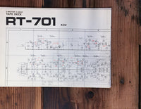 Pioneer RT-701 KCU Reel to Reel Large Fold Out Schematic Sheet *Original* #3