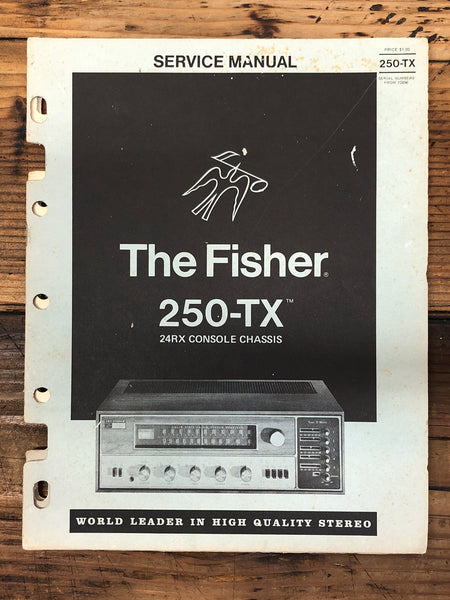 Fisher 250-TX Receiver  Service Manual *Original*