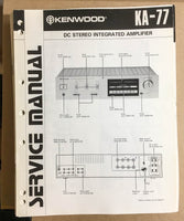 Kenwood KA-77 Amplifier  Service Manual *Original*