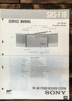 Sony SRS-F10 Stereo  Service Manual *Original*