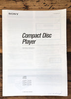 Sony CDP-C425 CDP-C325 CDP-C225 CD Player  Owners / User Manual *Original*