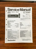 Panasonic SL-PD987 CD Player Service Manual *Original*