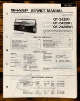 Sharp QT-242 Radio Service Manual *Original*