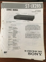 Sony ST-JX285 Tuner Service Manual *Original*