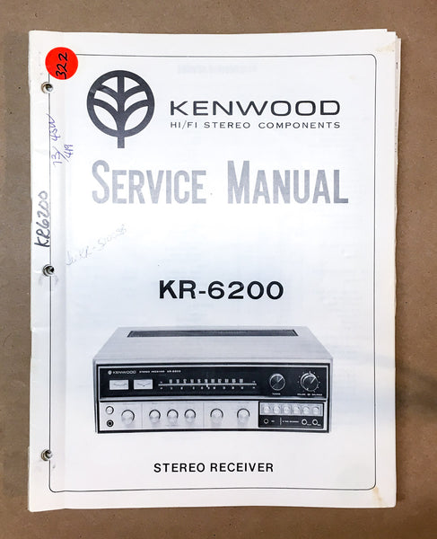 Kenwood KR-6200 Receiver  Service Manual *Original*