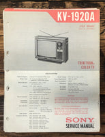 Sony KV-1920A TV  Service Manual *Original*