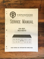Kenwood KA-601 KA-6011 Amplifier  Service Manual *Original*