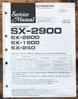 Pioneer SX-240 SX-1900 SX-2800 SX-2900 Receiver Service Manual *Original*