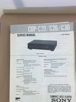 Sony CDP-C20 C26 C30  CD Player Service Manual *Original*