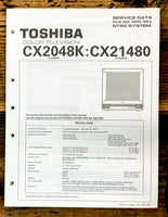 Toshiba CX2048K CX21480 TV Television Service Manual *Original*