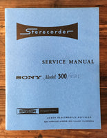 Sony Model 300 Tape Recorder Service Manual *Original*