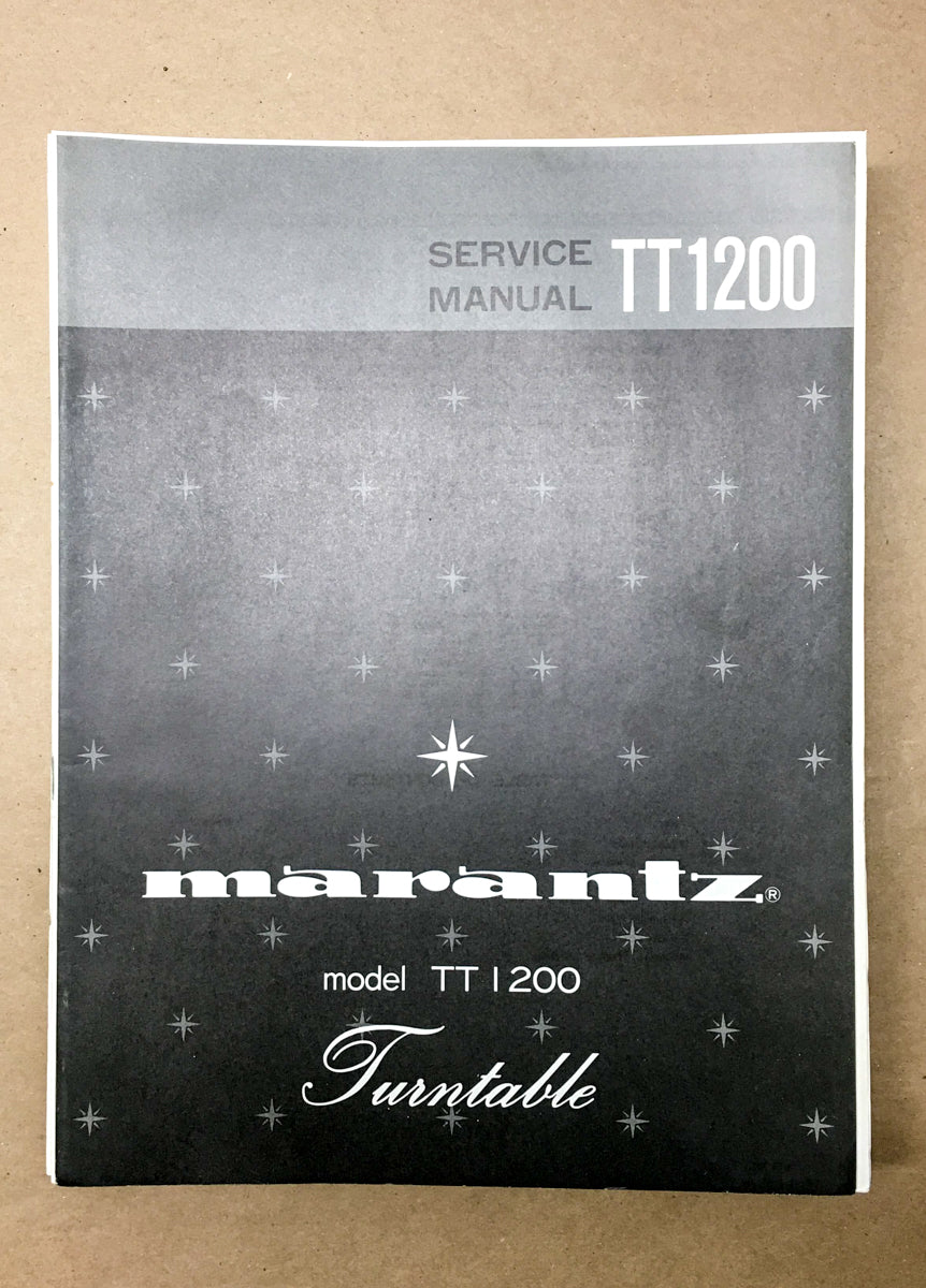 Marantz TT1200 TT-1200 Turntable Service Manual *Original* #2