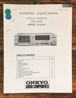 Onkyo TA-2015 Cassette  Service Manual *Original*