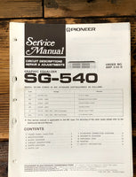 Pioneer SG-540 Equalizer  Service Manual *Original*