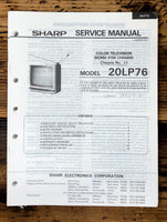 Sharp 20LP76 TV / Television Service Manual *Original*