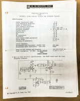 H.H. Scott Model 315B / 315-B Tuner Service Bulletin *Original*