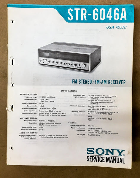 Sony STR-6046A Receiver Service Manual *Original*