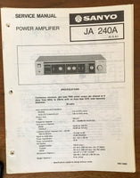 Sanyo JA 240A Amplifier Service Manual *Original*