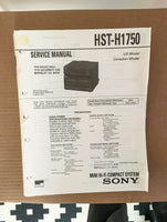 Sony HST-H1750 Stereo System Service Manual *Original*