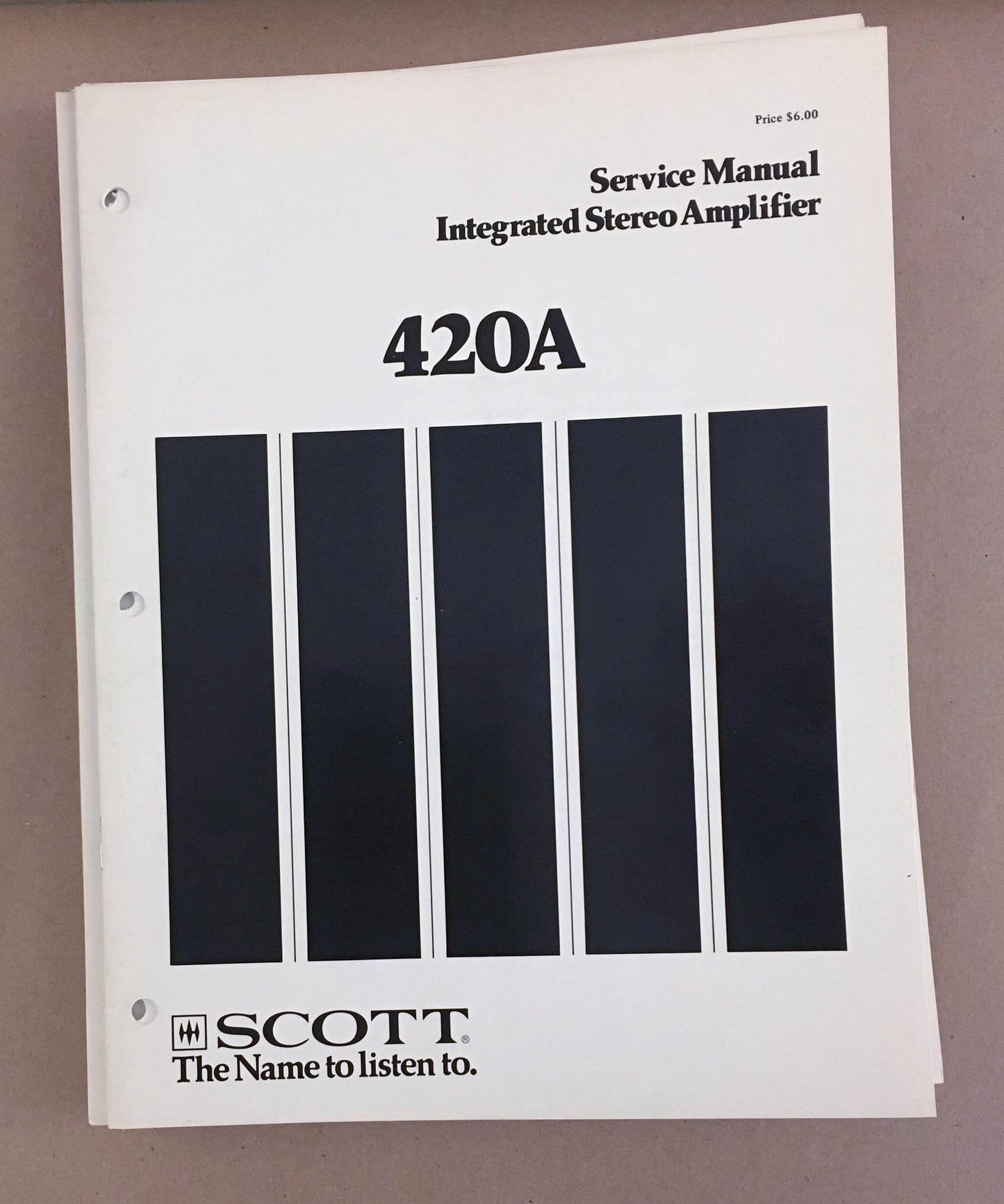 Scott 420A Amplifier  Service Manual *Original*