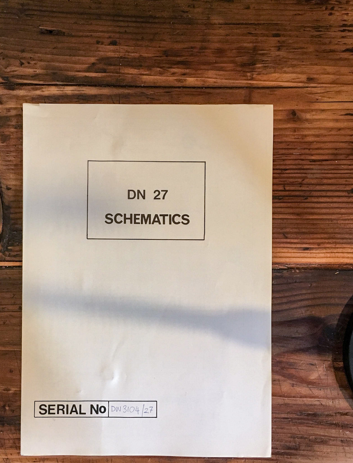 Klark-Teknik Model DN27 DN 27 Equalizer Schematic Manual *Original*