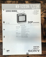 Sony KV-1222R KV-1223R TV  Service Manual *Original*