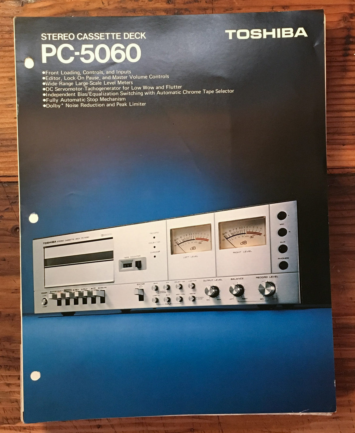 Toshiba PC-5060 Cassette  Dealer Brochure *Original*