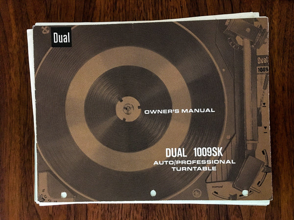 Dual 1009 SK 1009SK Turntable Record Player 2 pg Foldout Owners Manual *Original