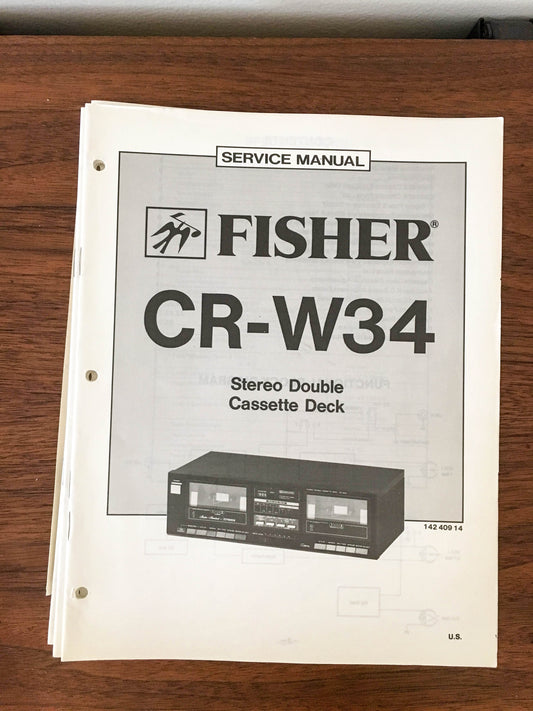 Fisher CR-W34 Cassette Service Manual *Original*