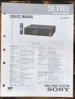 Sony SB-V900 Selector  Service Manual *Original*