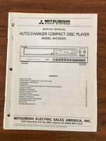 Mitsubishi M-C5200 CD PLAYER Service Manual *Original* #2
