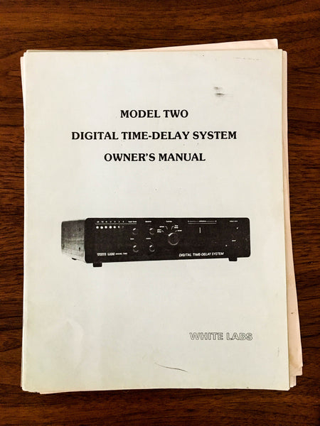 White Labs Model 2 / Two Time Delay System 14 pg Owners Manual *Original*