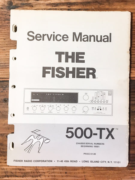 Fisher 500-TX / 500TX Receiver Service Manual *Original*