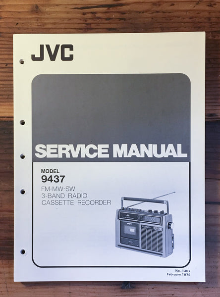 JVC Model 9437 Radio Service Manual *Original*