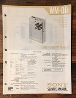 Sony WM-DD Cassette Service Manual *Original*