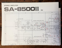 Pioneer SA-8500 II Amplifier Large Fold Out Schematic *Original*