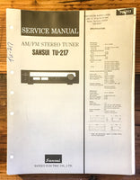 Sansui TU-217 Tuner Service Manual *Original*